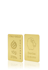 Lingotto Oro segno zodiacale Leone 9 Kt da 10 gr. - Idea Regalo Segni Zodiacali - IGE Gold